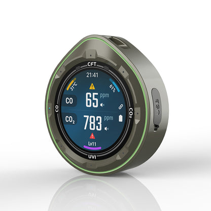 Protmex 5 in 1 Wireless Touchscreen Portable Multifunctional Carbon Monoxide CO2 Detectors Air Quality Meter Temperature Humidity Meter UV Radiation Flashlight with App