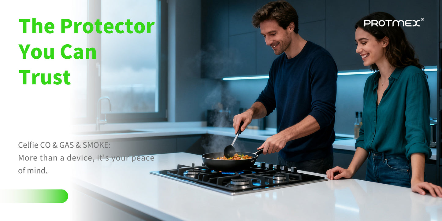 253 D Plug in All-in-One CO, Gas & Smoke Detector with battery backup Portable Real-Time Monitoring & Smart Socket alarm suitable for home & RVs and hotels