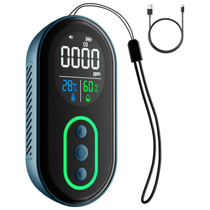 Protmex Portable Carbon Monoxide Detector, 168H Standby, Rechargeable 3-in-1 CO Detector with Audible & Visual Alerts for Travel & Camping, CO Meter for Home, Car & Tent