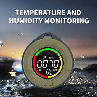 Protmex Portable Carbon Monoxide Detector, 3-in-1 CO Monitor with Temp/Humidity Sensor, 120HR Rechargeable Battery for Travel, RV, Home