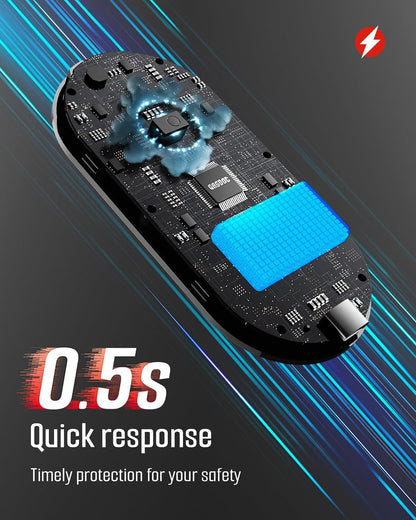 Protmex Portable Carbon Monoxide Detector, 168H Standby, Rechargeable 3-in-1 CO Detector with Audible & Visual Alerts for Travel & Camping, CO Meter for Home, Car & Tent