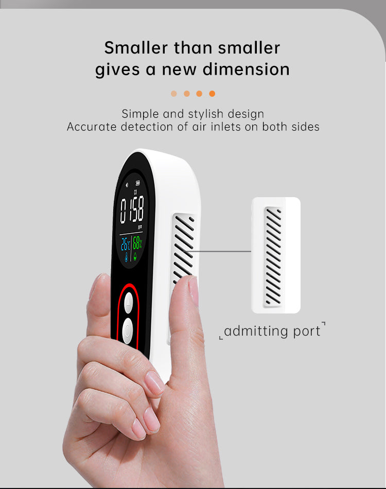 Protmex Portable Carbon Monoxide Detector, 168H Standby, Rechargeable 3-in-1 CO Detector with Audible & Visual Alerts for Travel & Camping, CO Meter for Home, Car & Tent