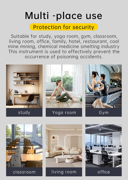 Protmex Carbon Monoxide and Carbon Dioxide Detectors, 4-in-1 Portable CO2 & CO Detector with Audible & Visual Alarm, Rechargeable CO & CO2 Meter for Home, Travel, Camping, Car, 72H Standby